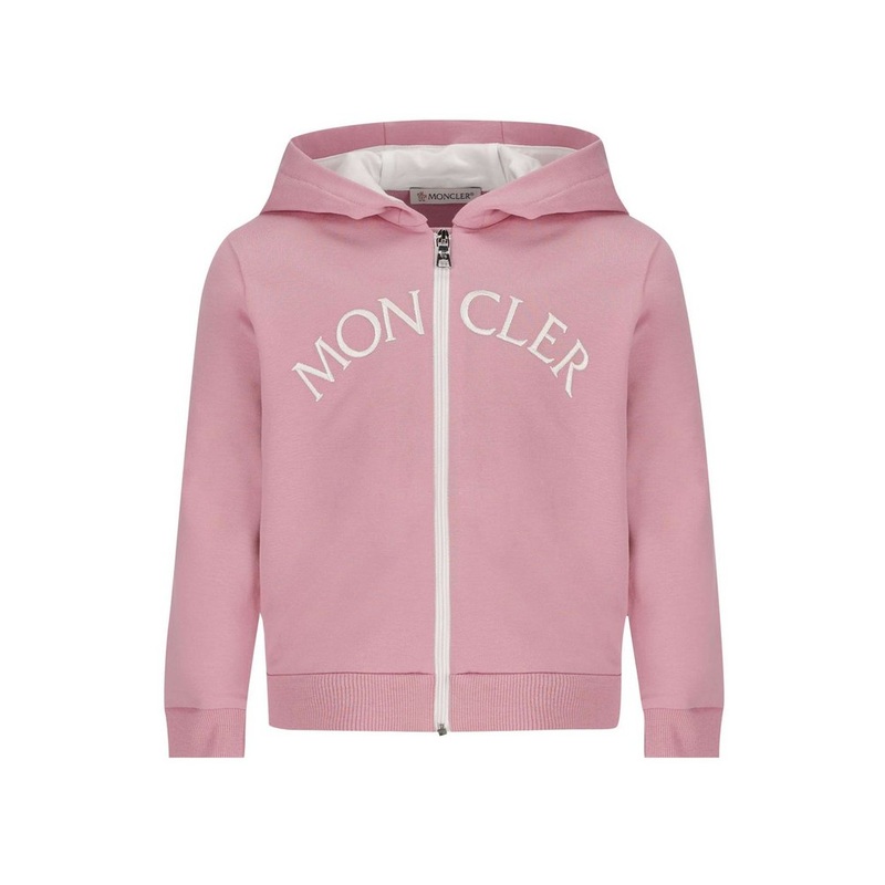 Moncler Enfant Logo Embroidered Zipped Hoodie