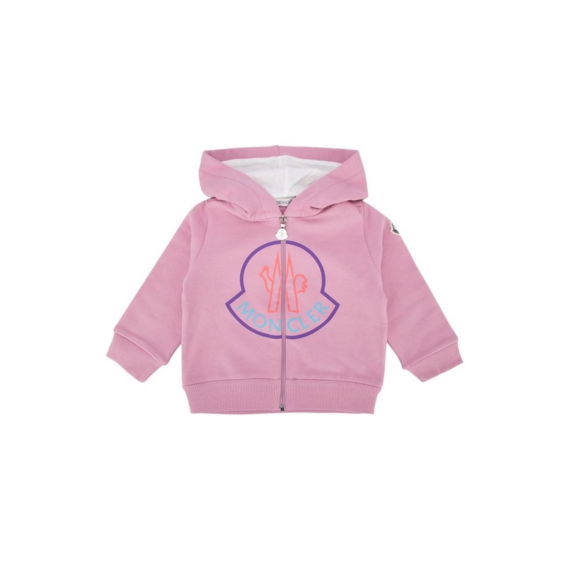 Moncler Enfant Logo Printed Zip-Up Hoodie