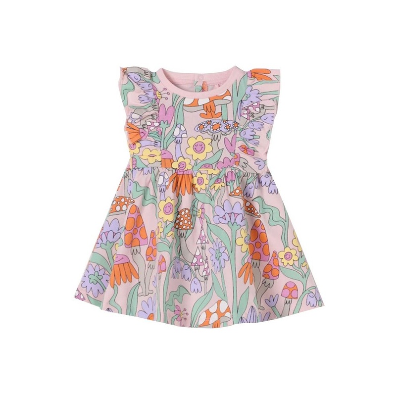 Stella McCartney Kids Floral Printed Flared Dress