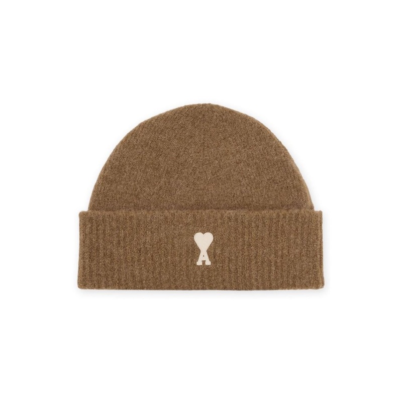 AMI Paris Ami de Coeur Logo Embroidered Knitted Beanie