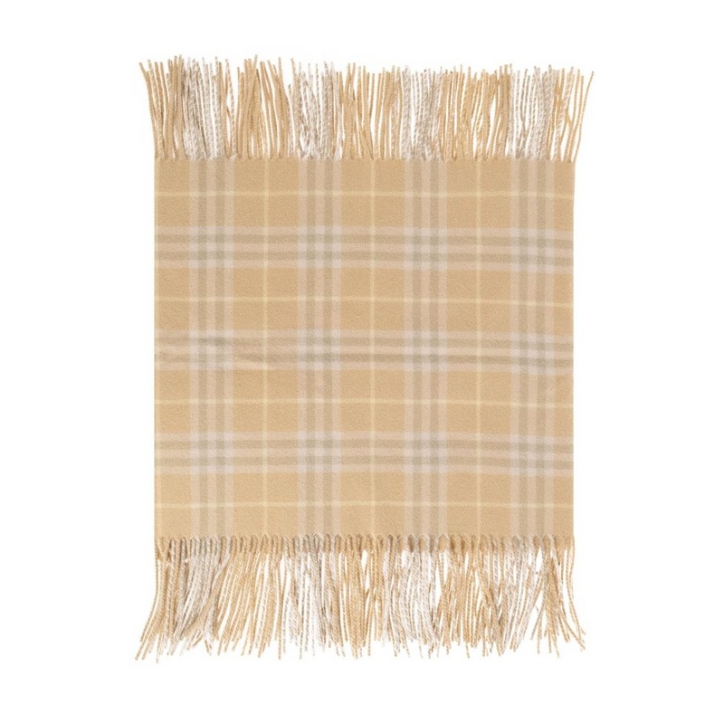 Burberry Checked Frayed-Edge Scarf