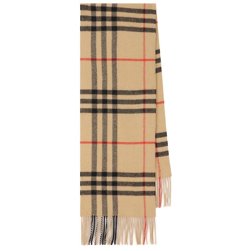 Burberry Checked Fringed-Edge Wraparound Scarf
