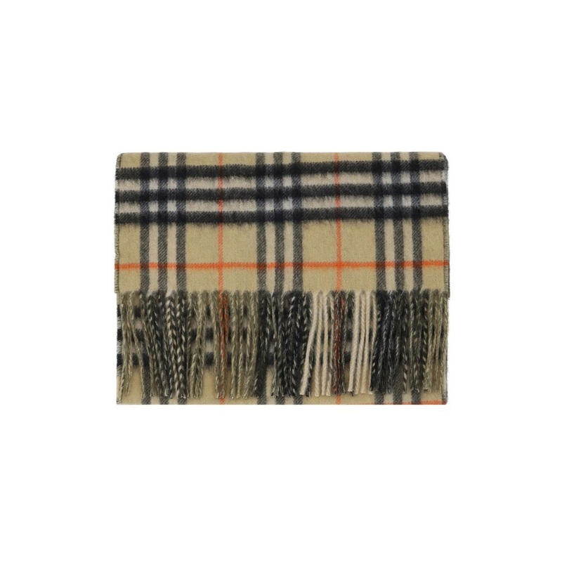 Burberry Checked Reversible Fringed Edge Scarf