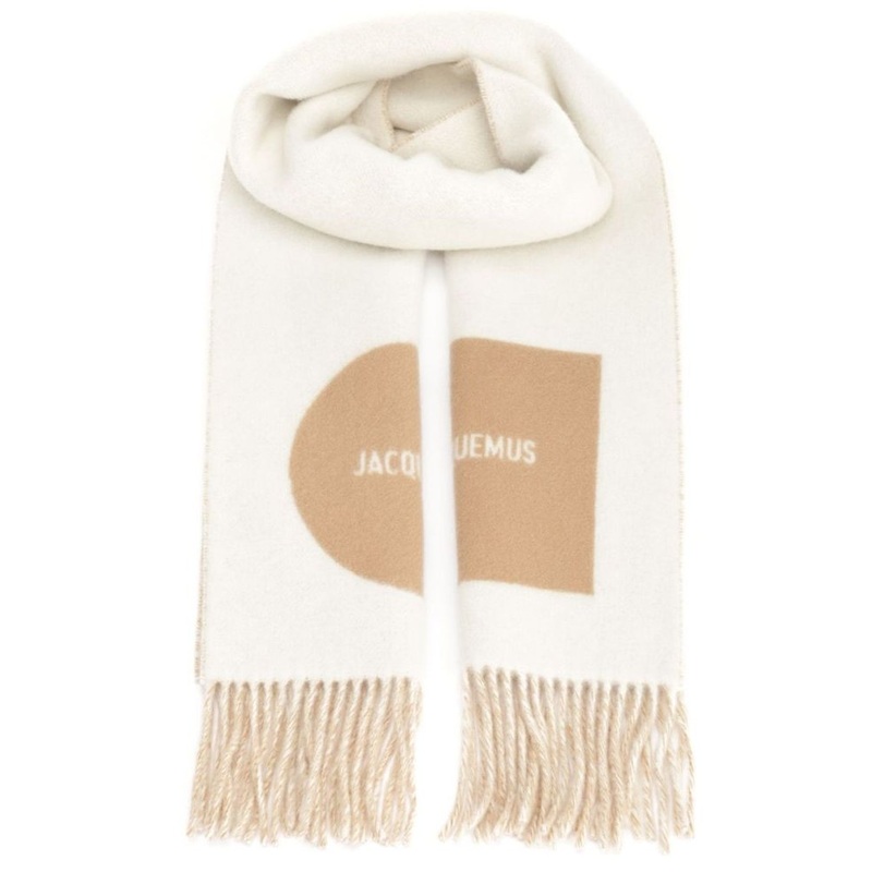 Jacquemus Logo Detailed Fringed Edge Scarf