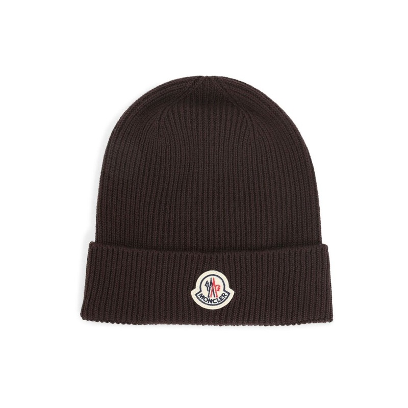 Moncler Logo Patch Knitted Beanie