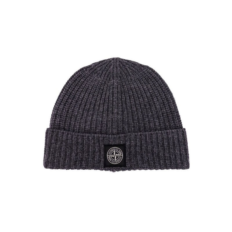 Stone Island Logo Patch Knitted Beanie