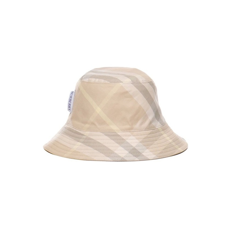 Burberry Check-Pattern Reversible Pull-On Bucket Hat