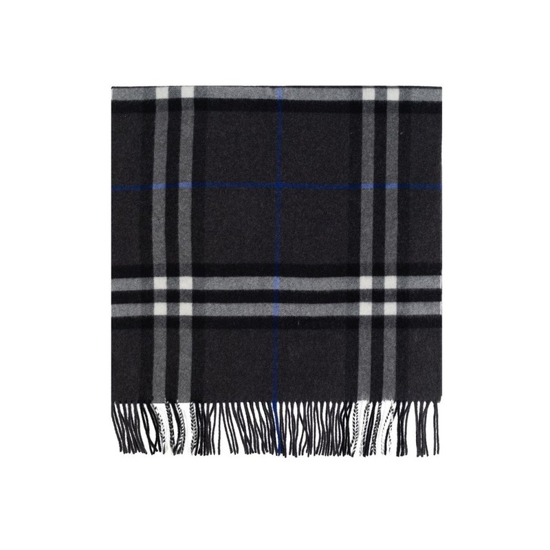 Burberry Check-Printed Fringed Scarf