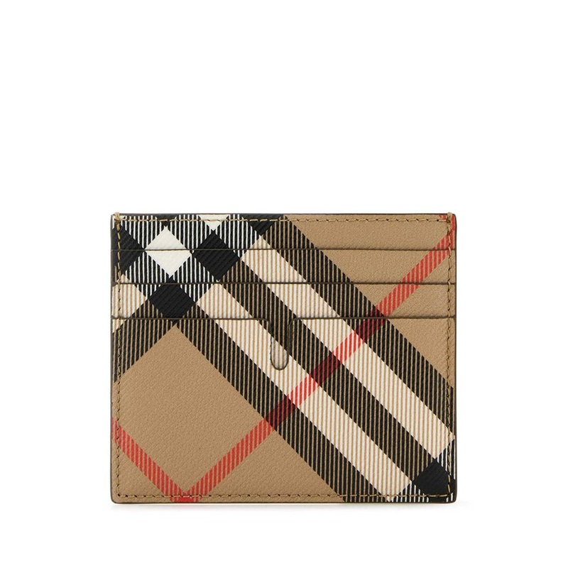 Burberry Checked Open Top Cardholder