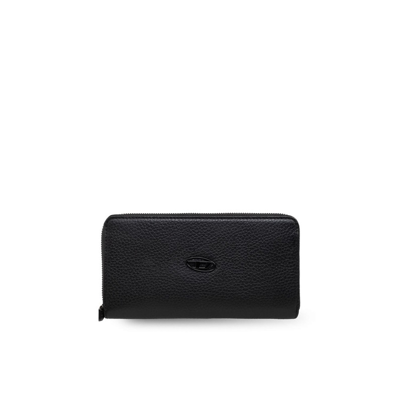 Diesel Continental-Zip-L Logo Plaque Wallet