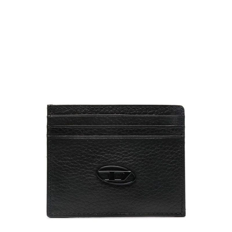 Diesel Logo Plaque Textured Card Case