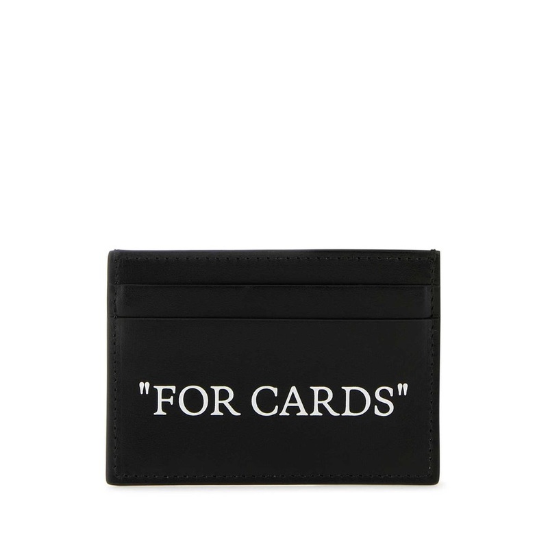 Off-White Quote Motif Open Top Cardholder