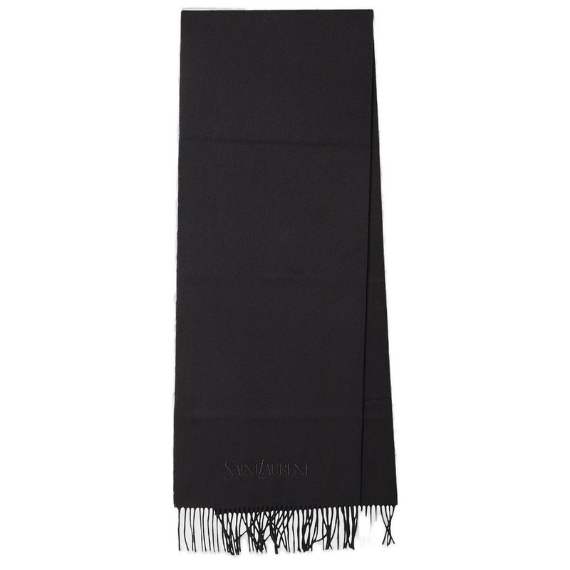 Saint Laurent Logo Embroidered Scarf