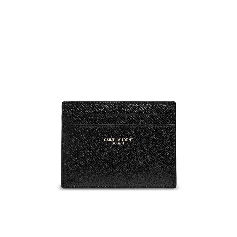 Saint Laurent Paris Logo Detailed Card Case