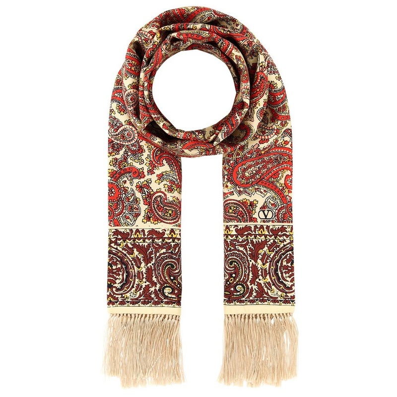 Valentino Voyage Imaginaire Fringed Edge Scarf