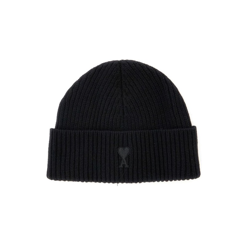 AMI Paris Ami de Coeur Logo Embroidered Beanie