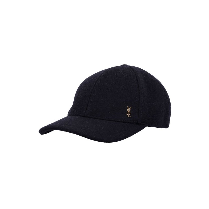 Saint Laurent Logo Plaque Baseball Cap