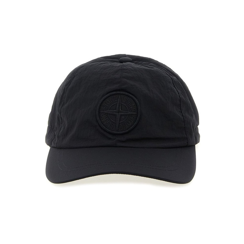 Stone Island Logo Embroidered Curved Peak Baseball Cap