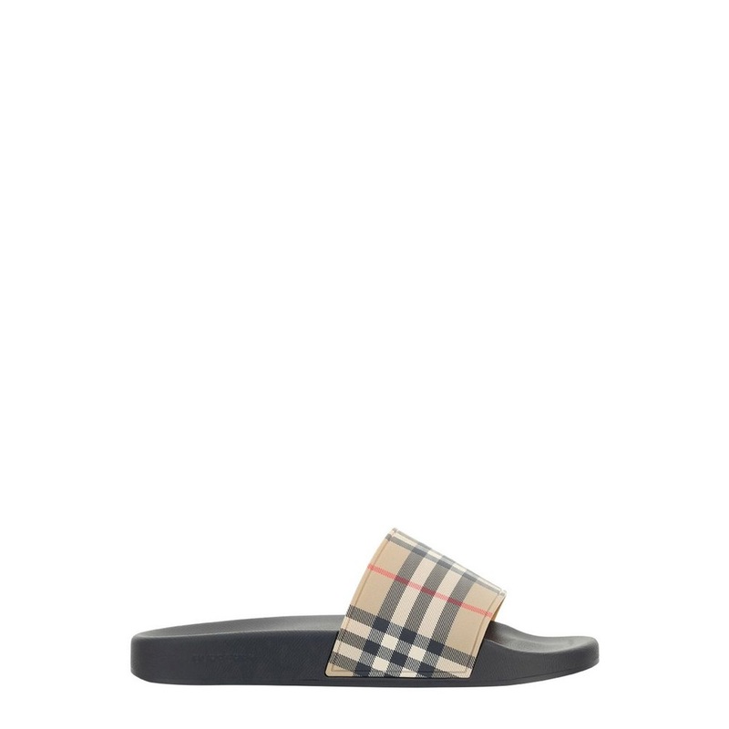 Burberry Checked Slip-On Slides