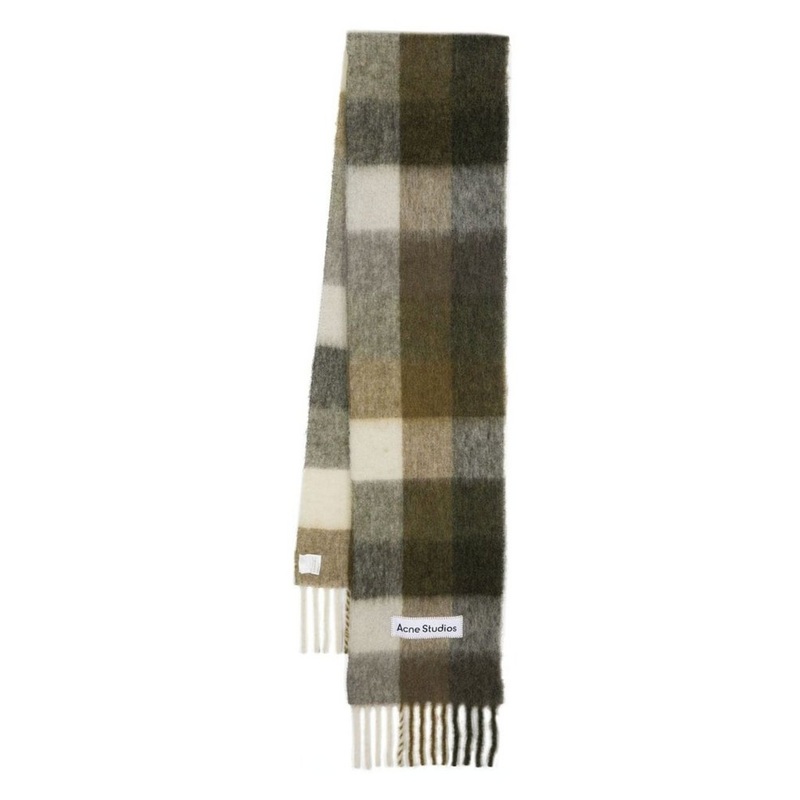Acne Studios Checked Fringed-Edge Scarf