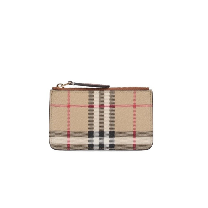 Burberry Check Printed Zipped Wallet