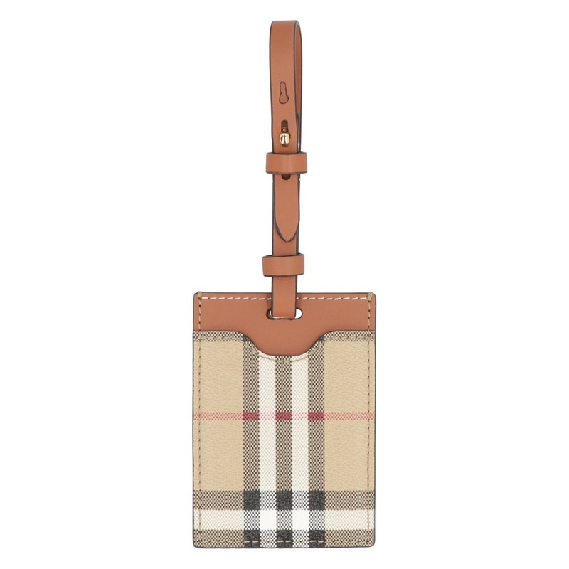 Burberry Checked Logo Detailed Luggage Tag