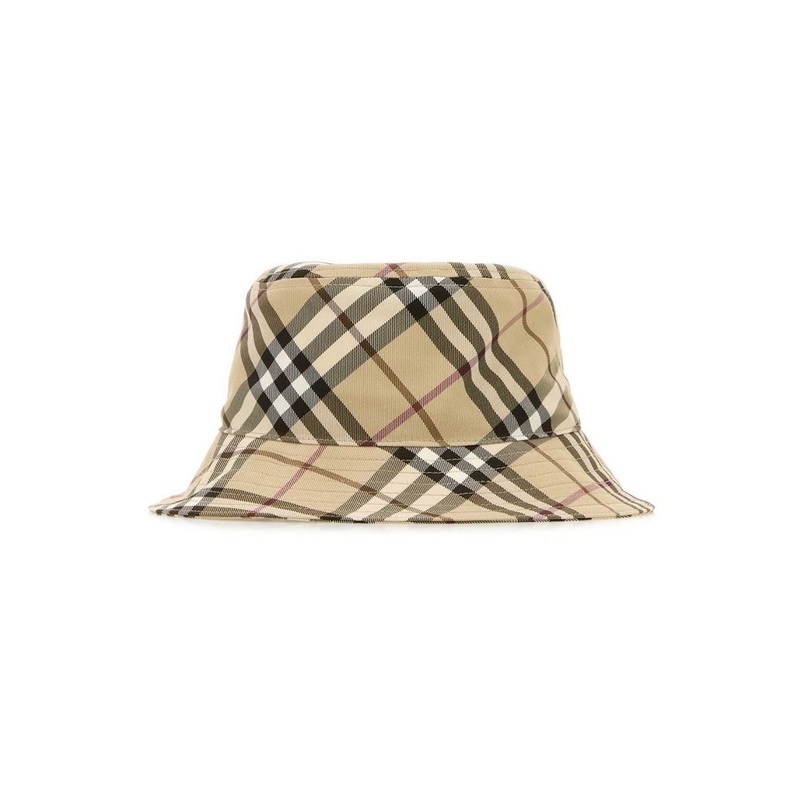 Burberry Logo Embroidered Checked Bucket Hat