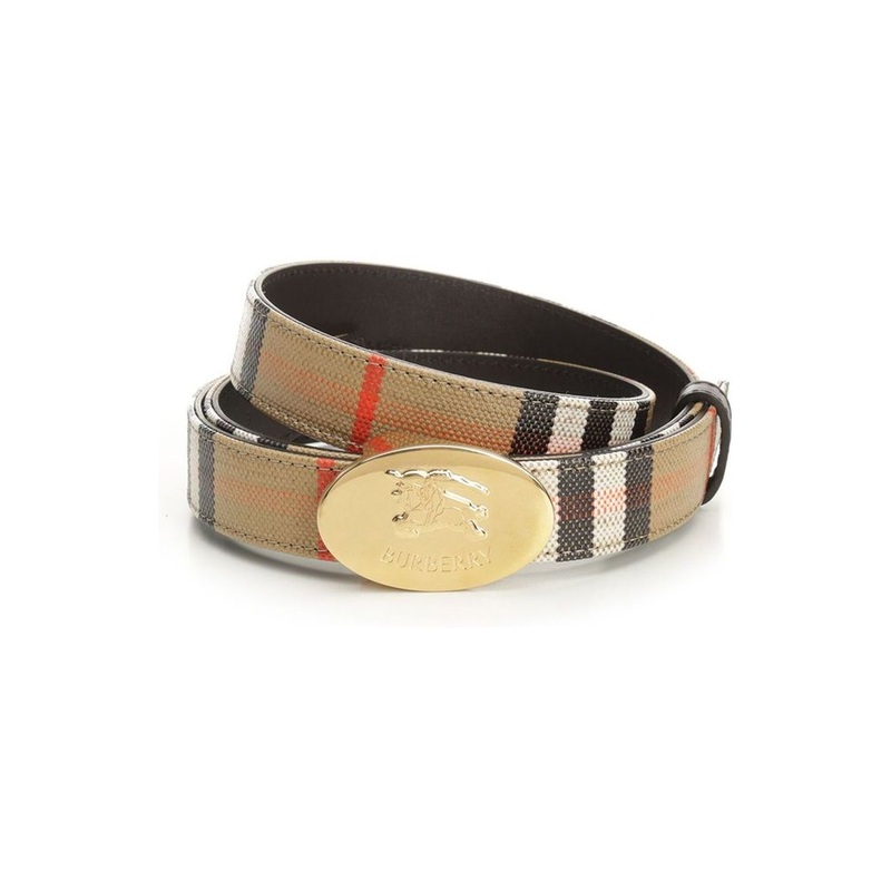 Burberry Reversible Check Knight Stamp Belt