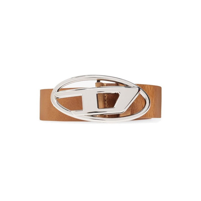 Diesel B-1Dr Logo Plaque Buckled Belt