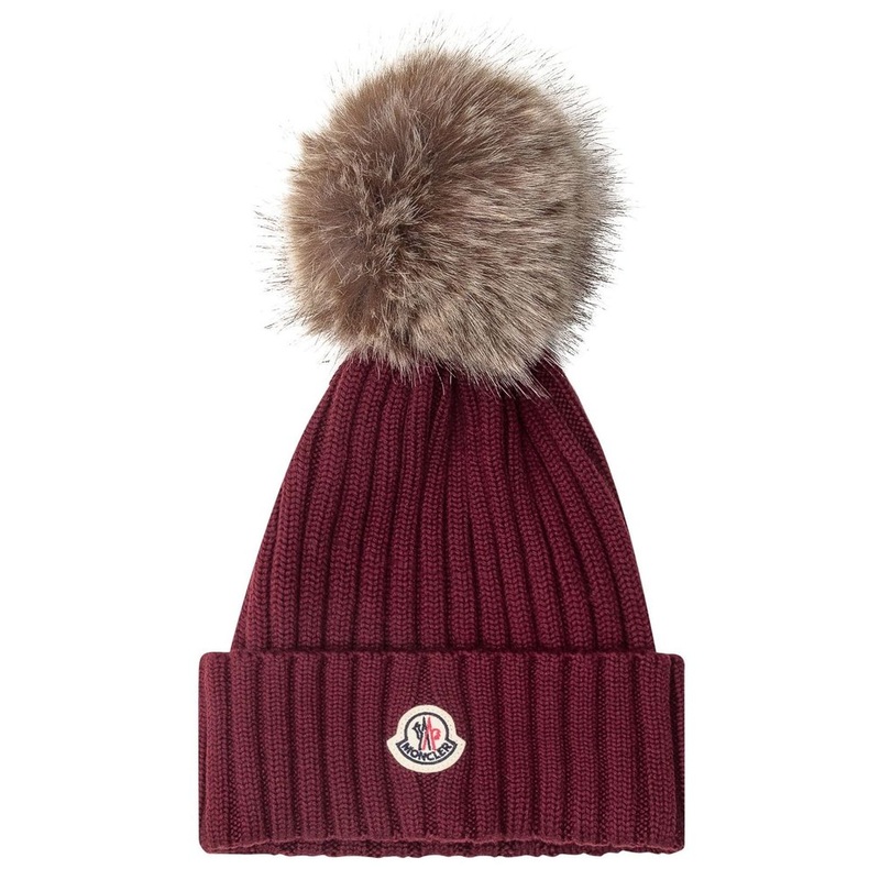 Moncler Pom Pom Embellished Knitted Beanie