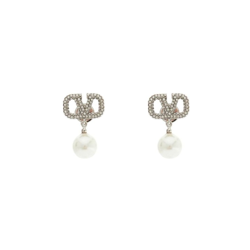 Valentino VLogo Signature Embellished Drop Earrings