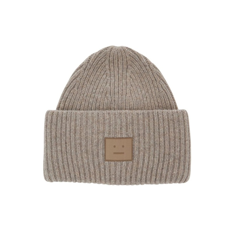 Acne Studios Face Patch Ribbed Beanie
