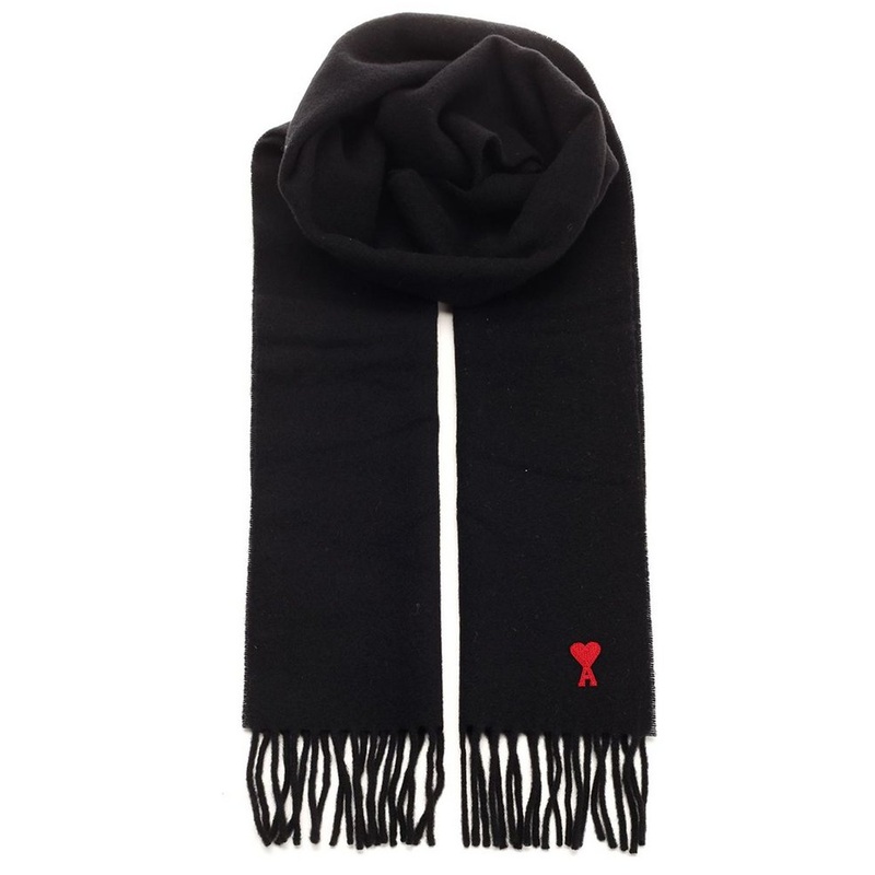 AMI Paris Ami de Coeur Knitted Scarf