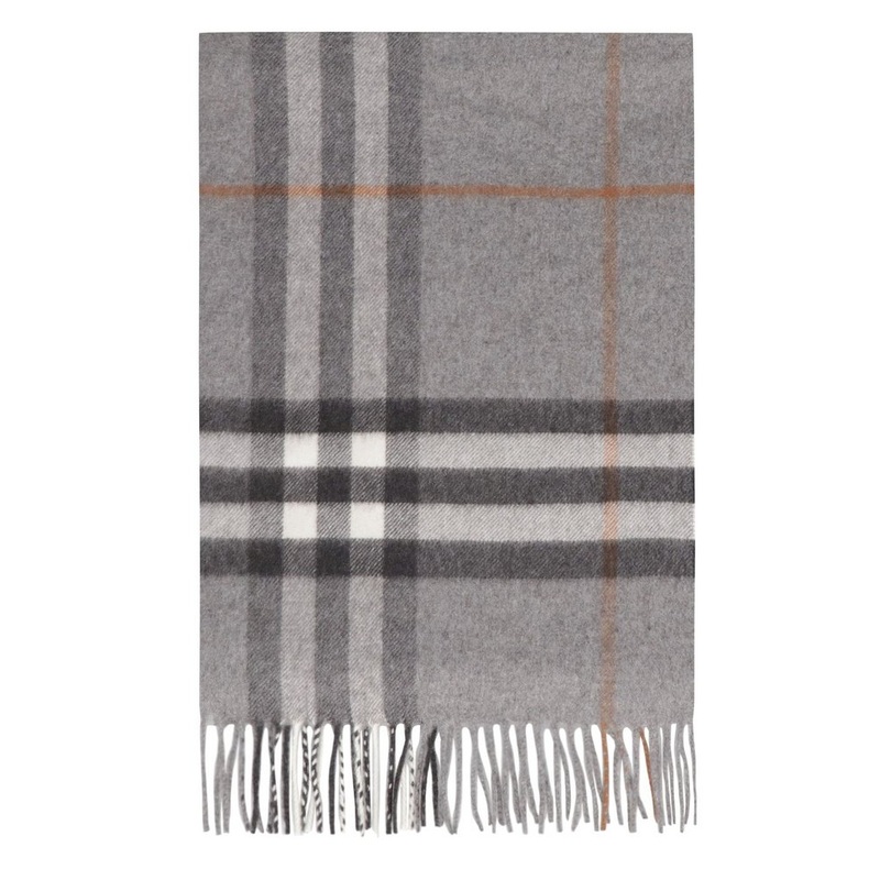 Burberry Check Pattern Fringed Scarf
