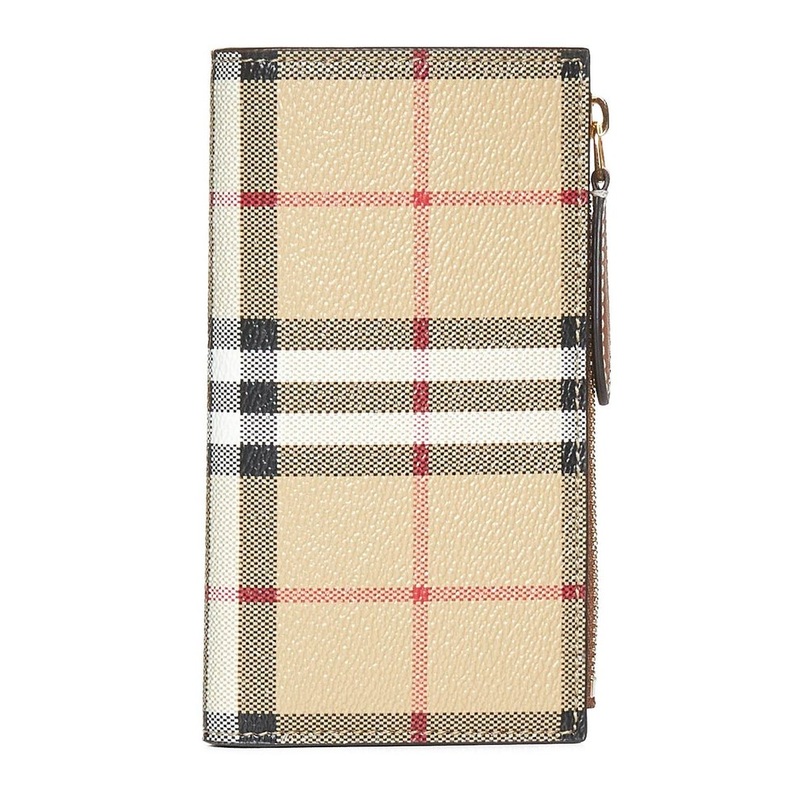 Burberry Checked Zip-Up Wallet