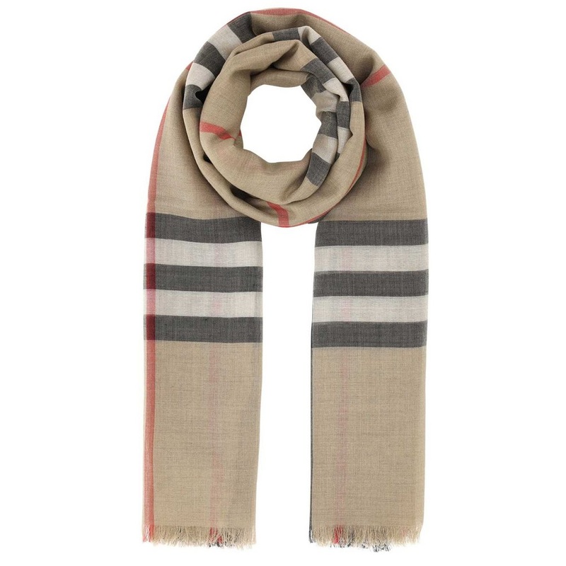 Burberry Logo Check Printed Scarf