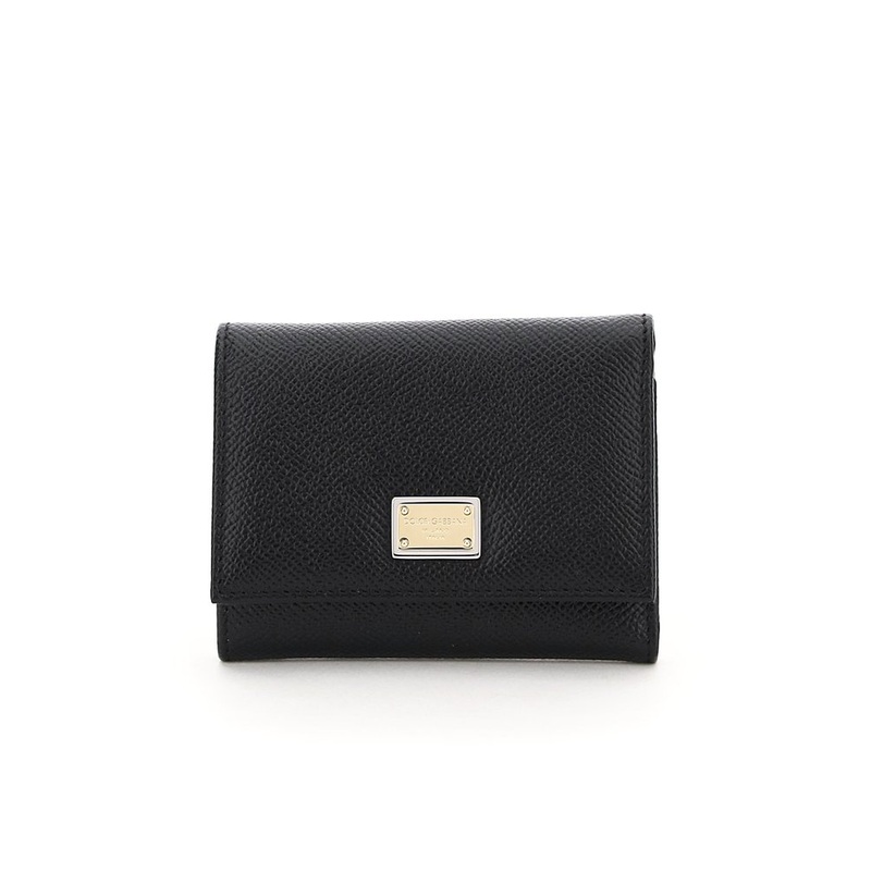 Dolce & Gabbana Logo Plaque Trifold Wallet – Cettire