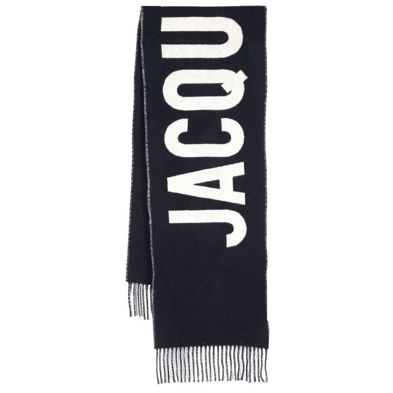 Jacquemus Logo Jacquard Fringed Edge Scarf