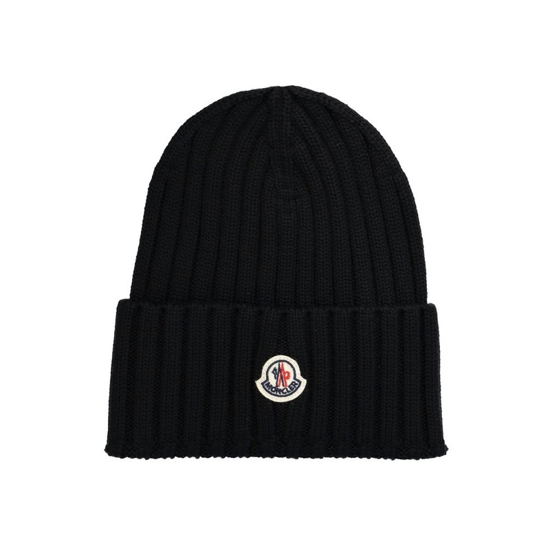 Moncler Logo Patch Knit Beanie