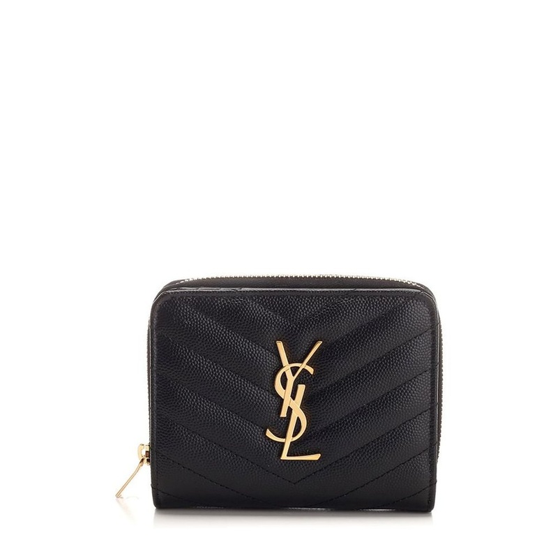 Saint Laurent Cassandre Logo Plaque Wallet