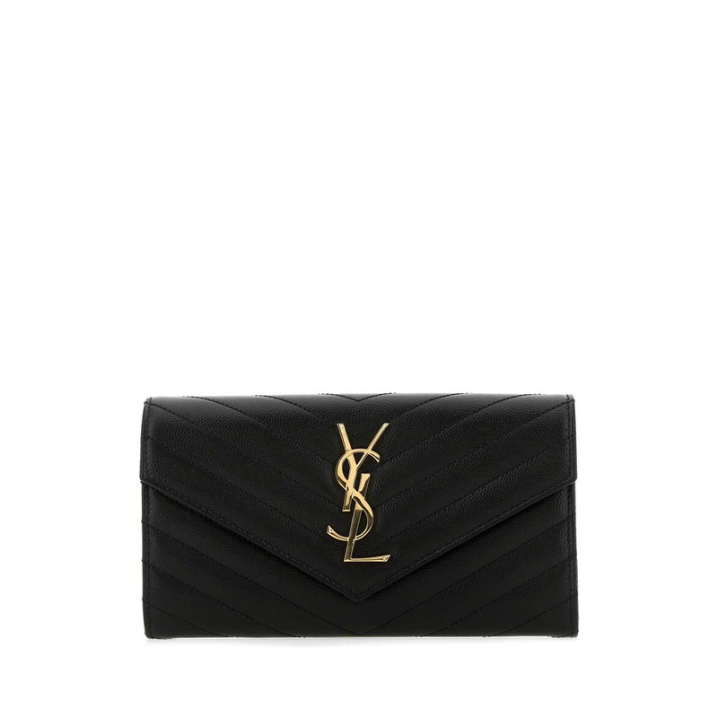 Saint Laurent Grain De Poudre Monogram Wallet – Cettire