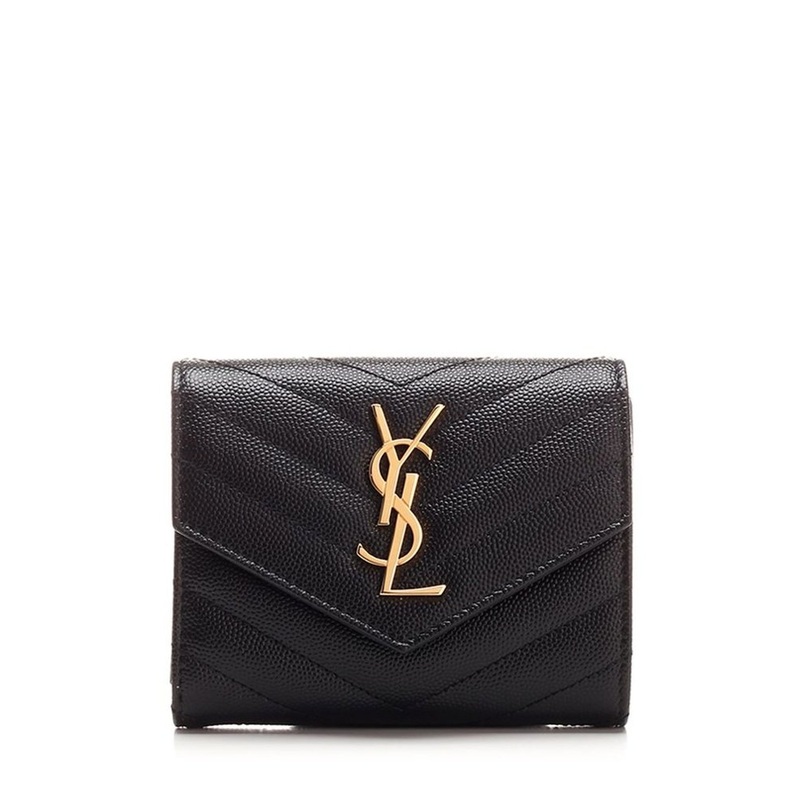 Saint Laurent Monogram Compact Tri Fold Wallet – Cettire