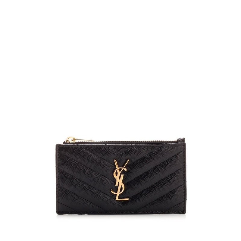 Saint Laurent Monogram Fragments Zippered Card Case – Cettire