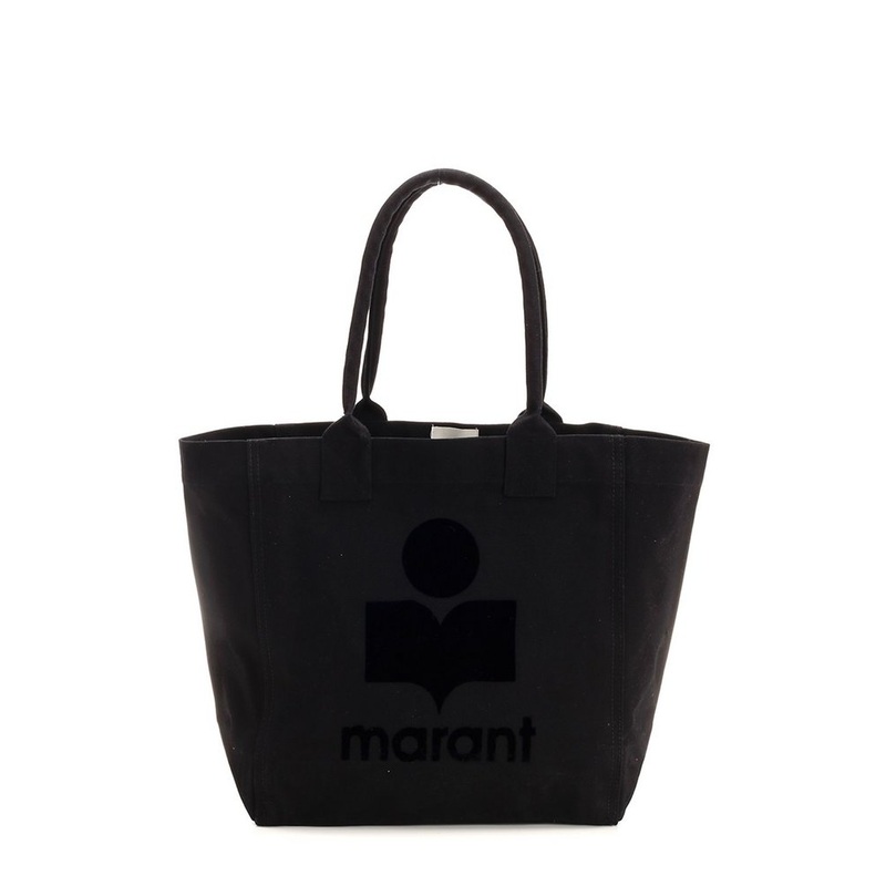 Isabel Marant Yenki Flocked Logo Small Tote Bag