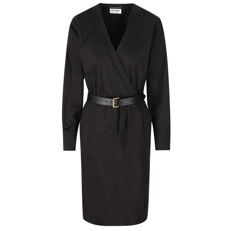 Saint Laurent Belted Wrap Dress