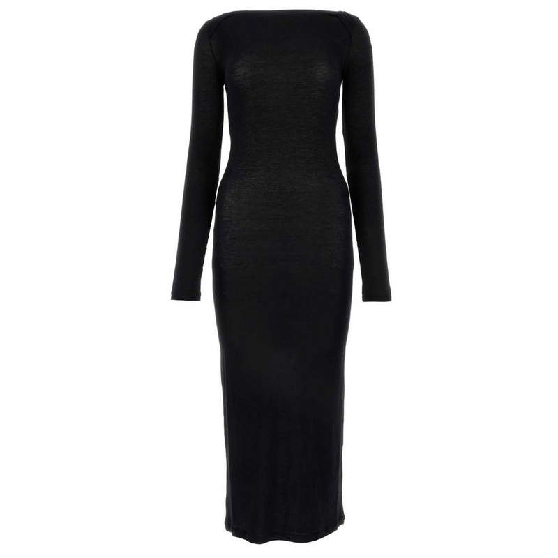 Saint Laurent Cut-Out Long-Sleeved Dress
