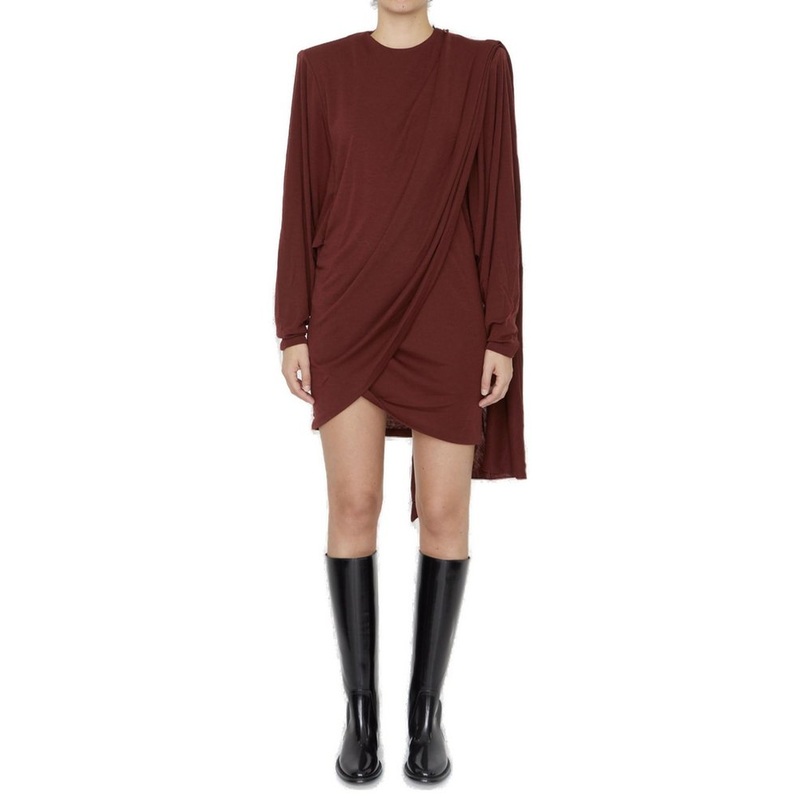 Saint Laurent Draped Asymmetric Dress