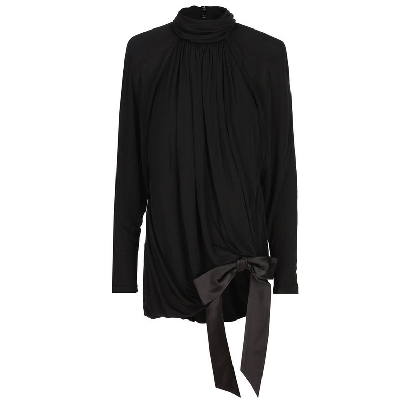 Saint Laurent Draped Jersey Mini Dress