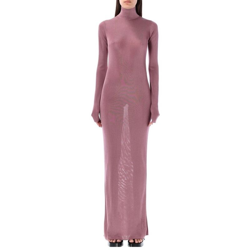 Saint Laurent High Neck Knitted Dress