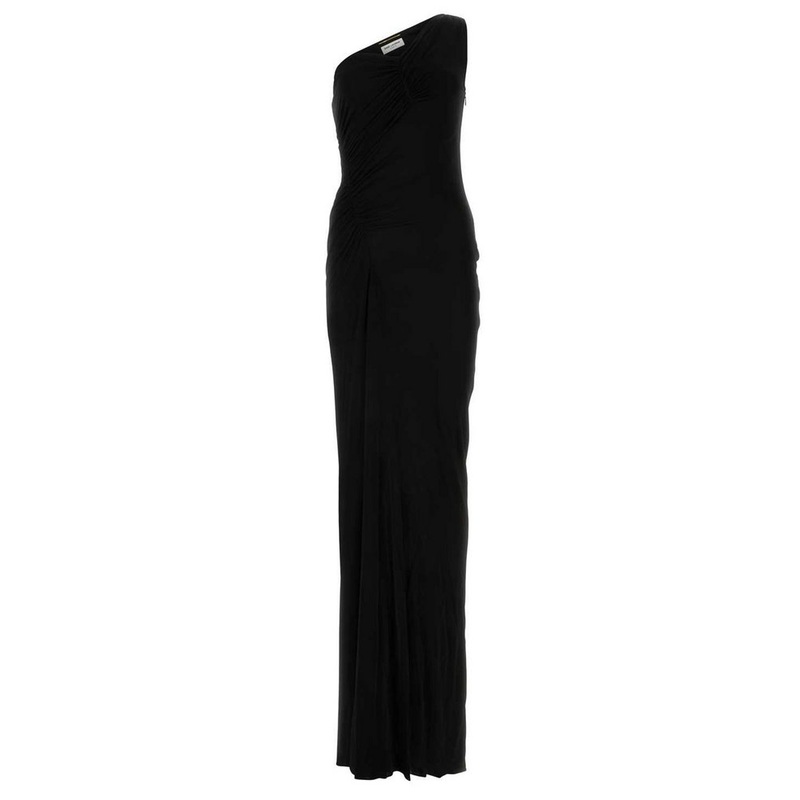 Saint Laurent One-Shoulder Long Dress